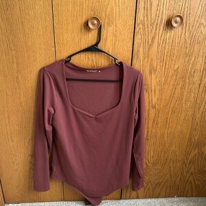 Burgundy Body Suit